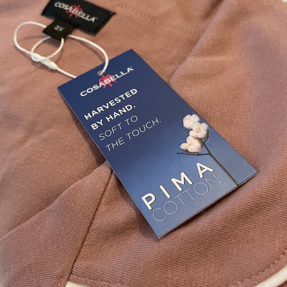 COSABELLA Bella Top and Boxer Pajama Set in Mardorla and Moon Ivory Size 2X NWT - Picture 5 of 5